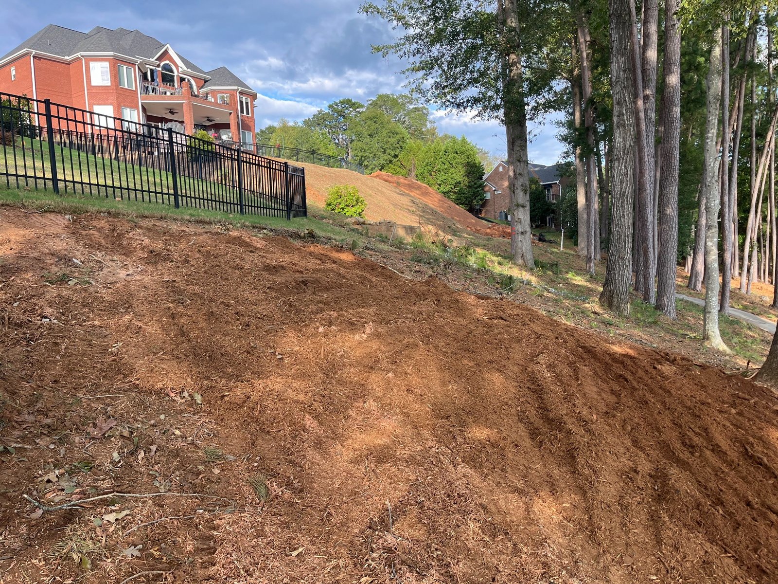 After stump grinding in Anderson SC