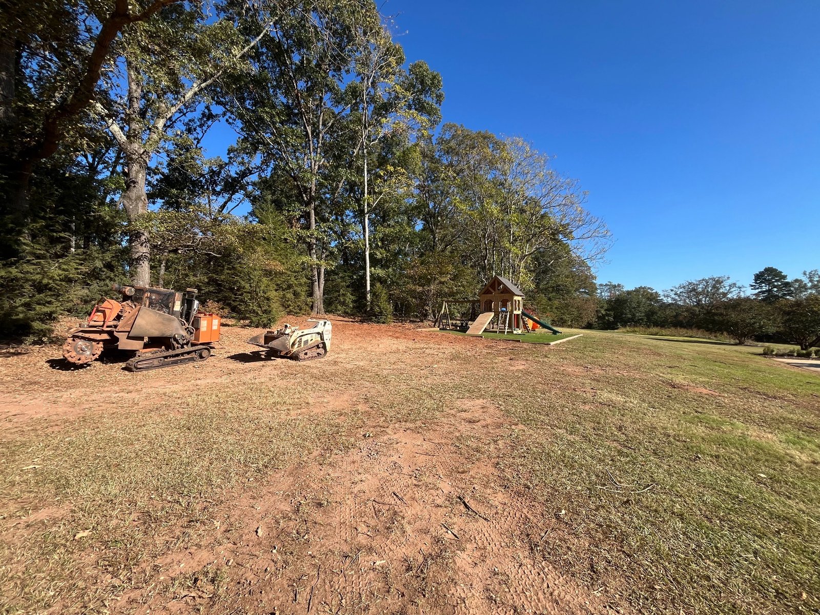 After stump grinding in Duncan SC