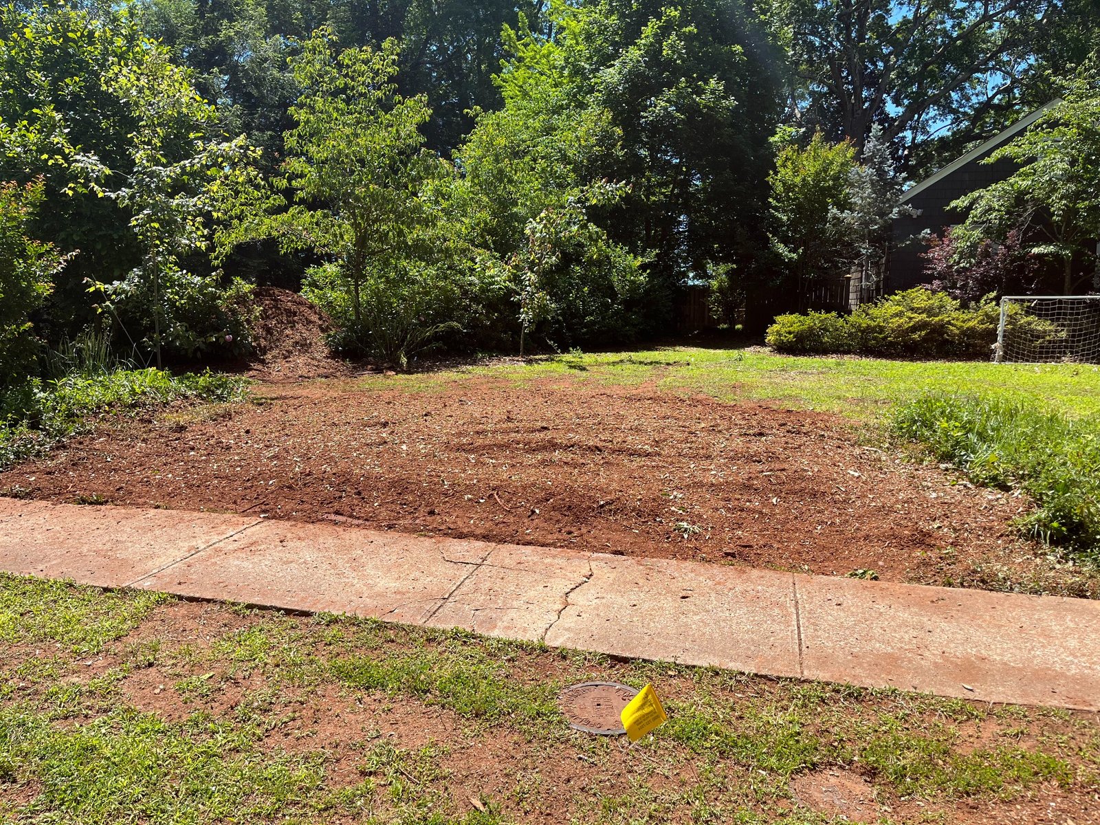 After stump grinding in Greenville SC
