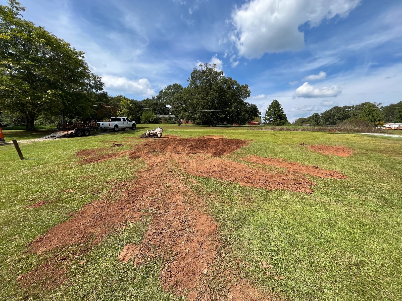 After stump grinding in Inman SC